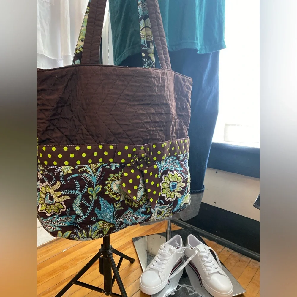 Vera Bradley Diaper Bag. Brown Green Blue